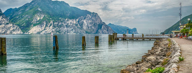 istock Scenic view over Lake Garda from Torbole town, Italy 1324580893