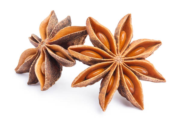 istock Delicious star anise spice on white 1324584453