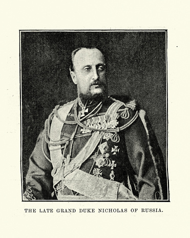 Vintage photograph of Grand Duke Nicholas Nikolaevich of Russia