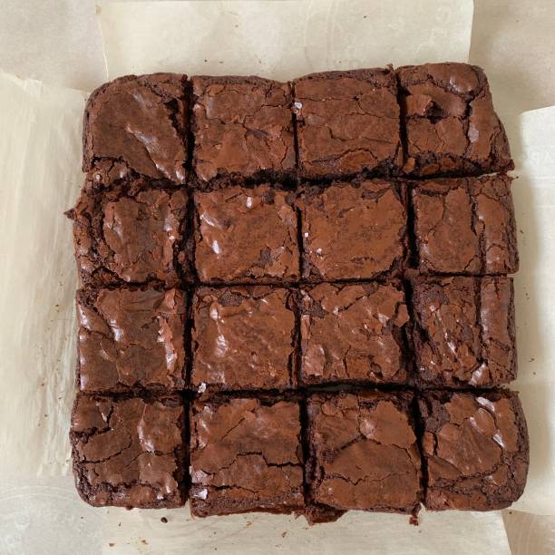 istock Brownies on parchment paper 1324586057