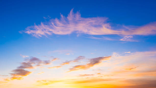 istock Panoramic landscape of bright red orange sunrise sunset 1324594445