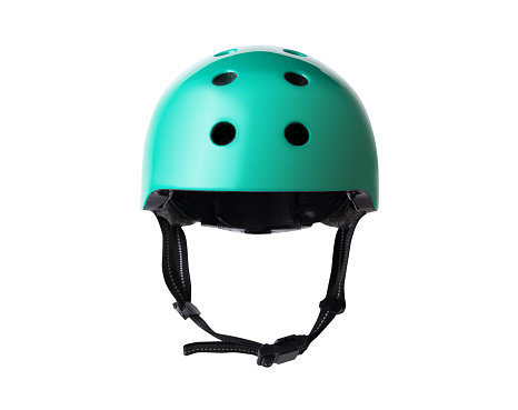 Green Helmet with clipping path