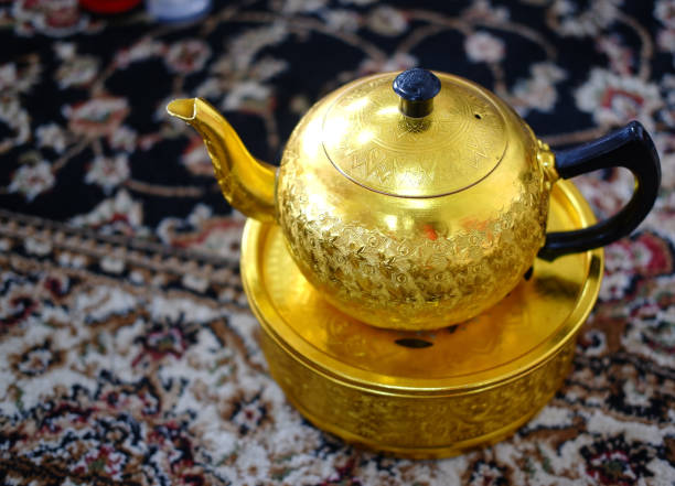 istock A teapot with golden arabic shades 1324604088