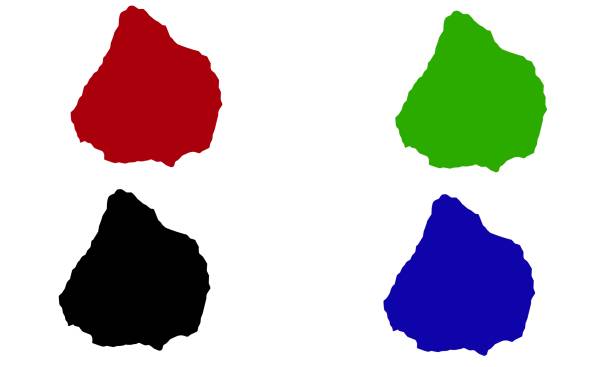 silueta mapy města ibadan v nigérie - kano stock ilustrace