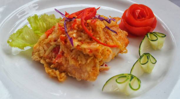 istock Fried Chicken with Extra Spicy Traditional Chili Sauce 1324623887