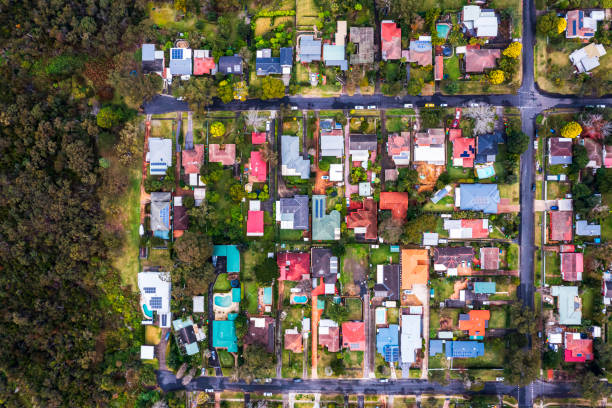 istock Sydney Suburb overhead perspective roof tops 1324630421