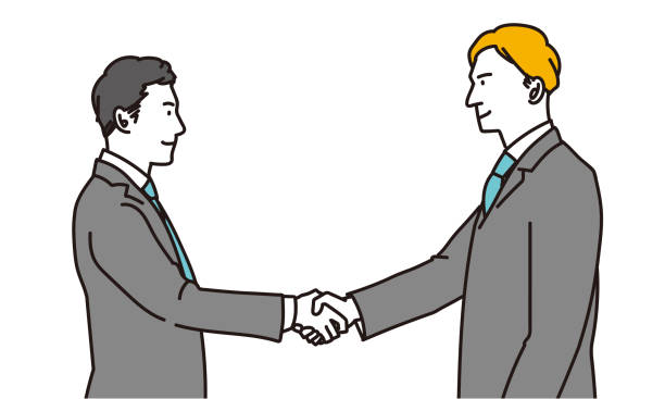 illustrations, cliparts, dessins animés et icônes de homme d’affaires serrant la main - coalition businessman business handshake