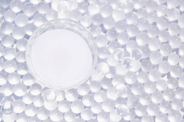 istock Cosmetic product trend background. Sun light. Round bubbles. Organic nature 1324634197