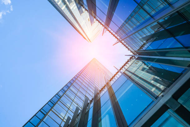 istock Architecture details Modern Building Glass facade Business background 1324642301