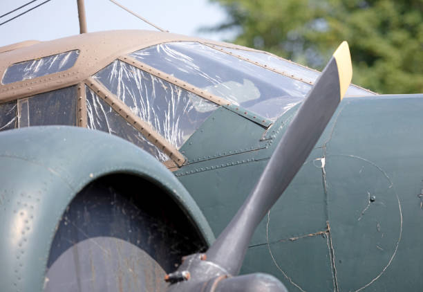 istock Closeup of a broken airplane, selective focus 1324646445