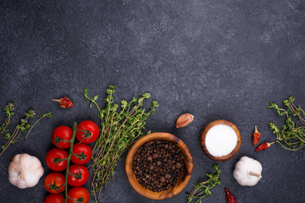 istock Tomatoes, thyme, garlic and spices 1324647217