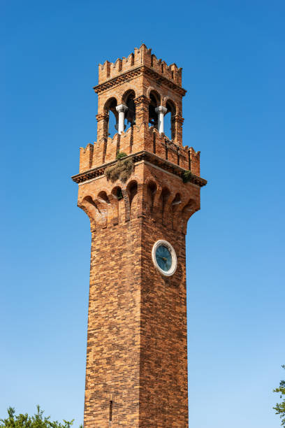 istock Ancient Civic Tower or Clock Tower in Murano Island - Venice Veneto Italy 1324647506