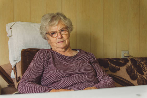 istock Happy elderly woman relaxing in the afternoon 1324650139