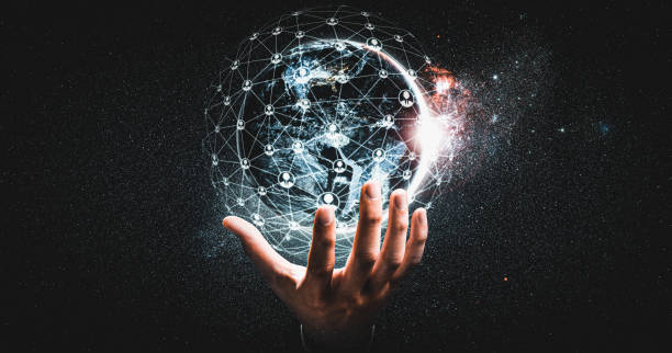 istock Global network connection covering earth with link of innovative perception 1324651907