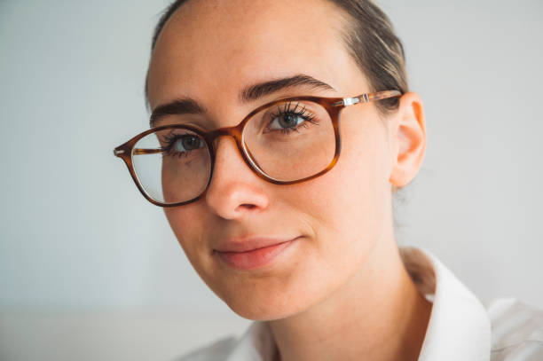 istock Smiling caucasian woman with glasses 1324655902