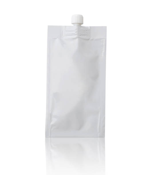 istock Blank white cosmetic cream sachet with plastic cap isolated on white background 1324663502