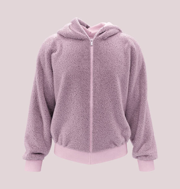 istock Fleece hooded sweatshirt mockup with zipper in front view 1324663921
