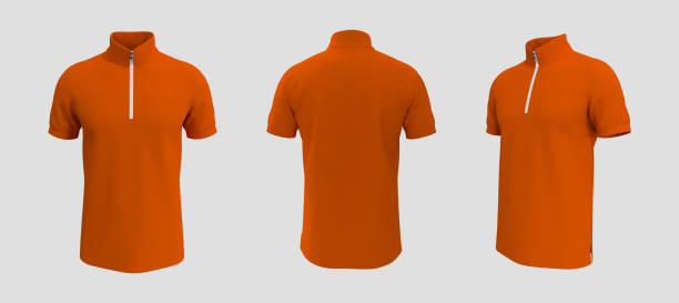 istock Blank tracktop shirt mockup, track front and back view 1324664569