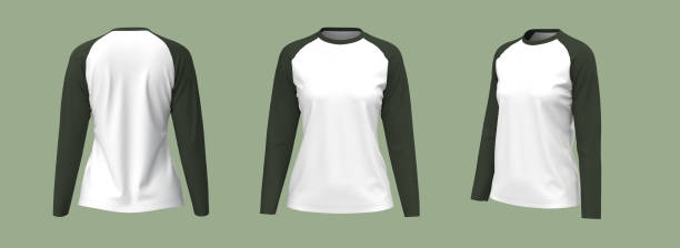 istock Long-sleeve raglan t-shirt mockup 1324664592