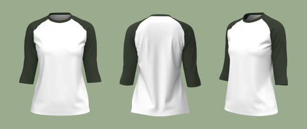 istock Half-sleeve raglan t-shirt mockup 1324664605