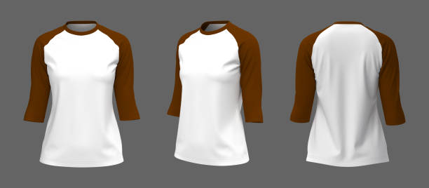 istock Half-sleeve raglan t-shirt mockup 1324664618