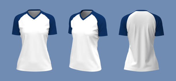 istock Short-sleeve raglan t-shirt mockup 1324664635
