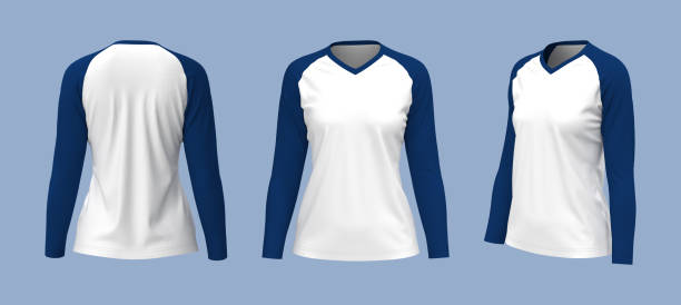 istock Long-sleeve raglan t-shirt mockup 1324664650