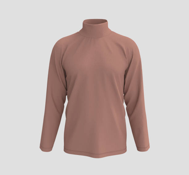 istock Longsleeves turtleneck shirt mockup 1324664864