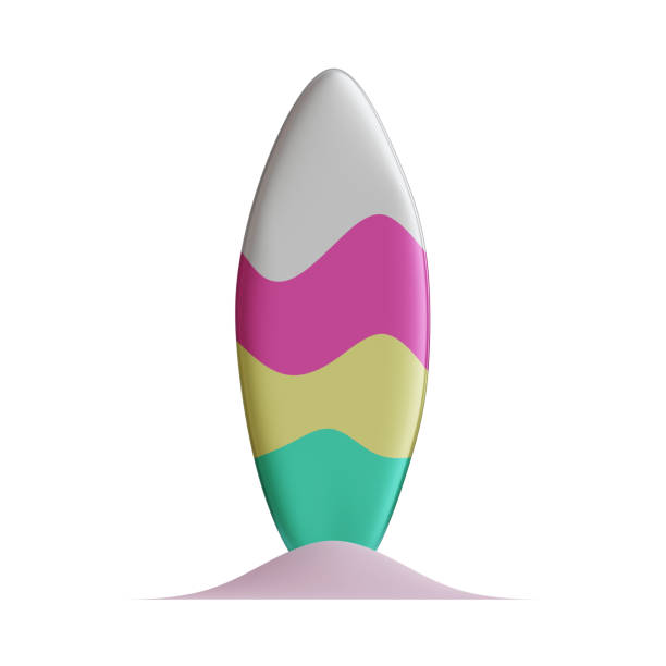 istock Summer Surfboard 3D Rendering Illustration, suitable for summer, tourism, holiday, or vacation event theme. 1324671555