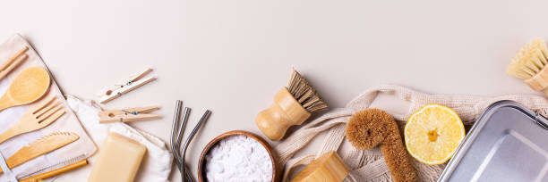 istock Zero waste set of plastic free and reusable kitchen utensils 1324672043