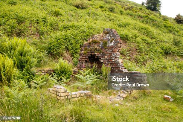 Remains Of Old Boiler House Near Ebbw Vale Stock Photo - Download Image Now - Abandoned, Abandoned Place, Architecture
