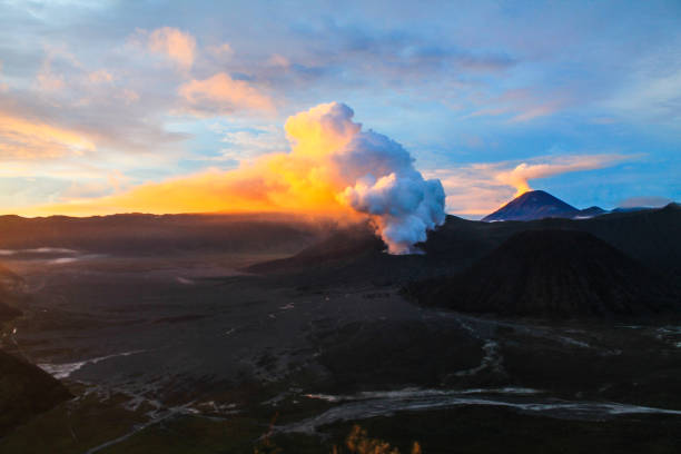 istock Smoke rises from the crater of Mount Bromo 1324676535