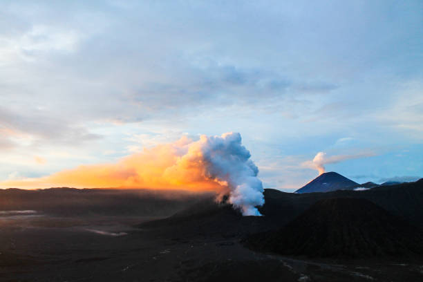 istock Smoke rises from the crater of Mount Bromo 1324676552