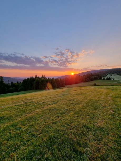 istock Sunset in the mountains 1324679252