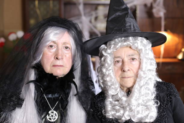 istock Spooky witches with gray hair 1324683766
