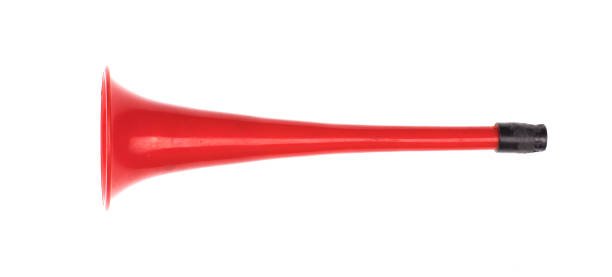 istock red sound horn isolated on white background 1324686228