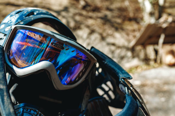 istock Protective glasses for motor sport close up 1324687576