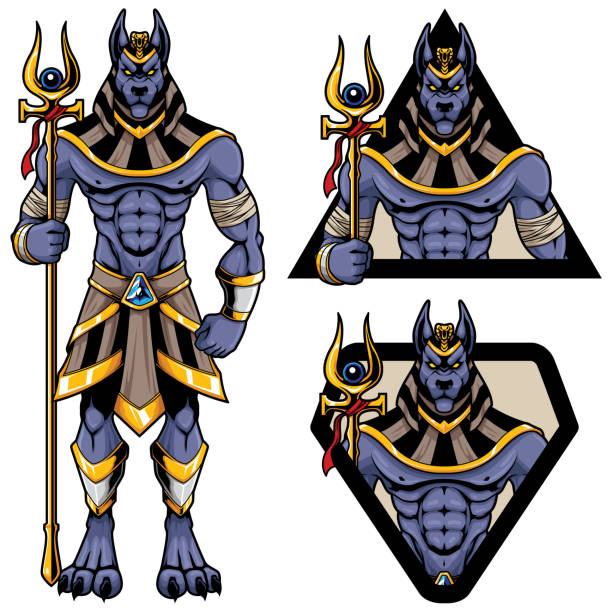 illustrations, cliparts, dessins animés et icônes de anubis dieu mascotte - anubis