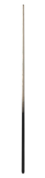 istock Classic wooden billiard cue isolated on white 1324691678