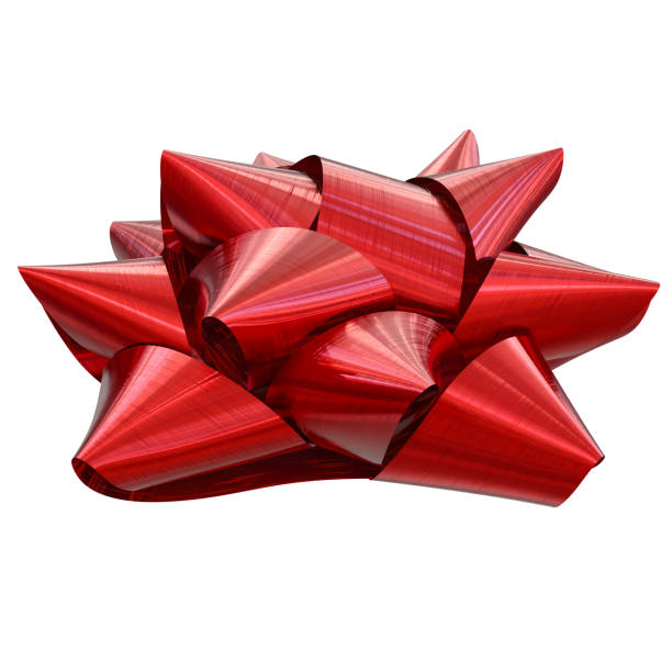 istock 3D render of Red Ribbon Bow isolated on white 1324698179