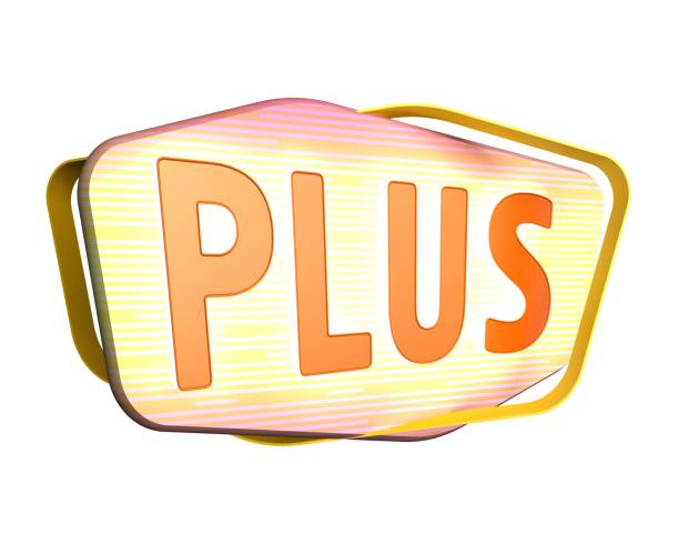 istock badge with the word plus isolated on white 1324699103