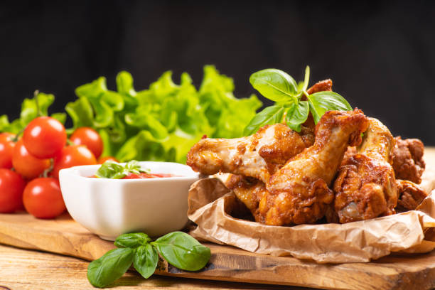 istock Breaded chicken wings.Delicious crispy chicken wings. 1324700978