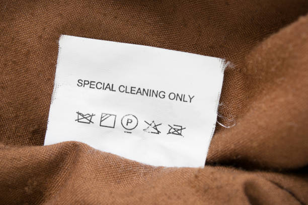 istock Care clothing label 1324701513