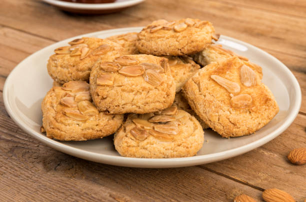 istock Spanish Almendrados cookies on a plate 1324704169