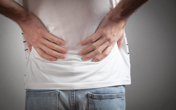 istock Caucasian man suffering from back pain. 1324706827
