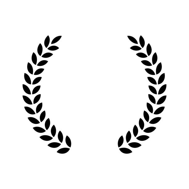 Icon illustration of ranking, award, sale, popularity, and praise. Icon illustration of ranking, award, sale, popularity, and praise(silhouette version). wreath stock illustrations