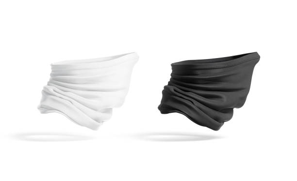 istock blank black and white neck gaiter mock up, side view 1324721760
