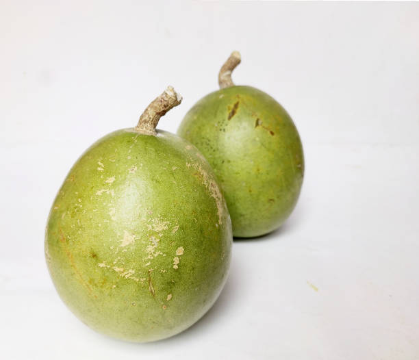 istock Aegle Marmelos is indian subcontinent fruit for medical use ion white background with pulp . 1324724162