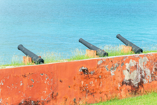 Cannons Protecting a Fort in the Caribbean St. Croix USVI