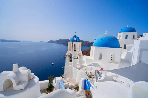 istock white belfries Santorini island, Greece 1324727113